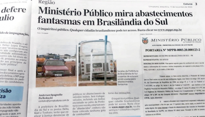 Marcio Marcolino e coligação “o trabalho continua” tentam implantar a censura em Brasilândia do Sul